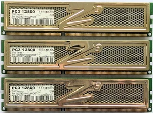 RAM OCZ Gold 6 GB (3 x 2GB) DDR3 PC12800 1600 MHz High-Perf. (OCZ3G1600LV6GK) - Foto 1 di 1