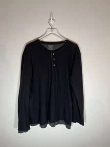 VINCE Made in Peru 100% Pima Cotton Double Layer Henley Shirt Grey [XL] $168 - Picture 1 of 2