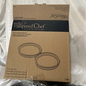 The Pampered Chef Torte Pan Set #1706 Great For A Gift Or The Baker! - Picture 1 of 8