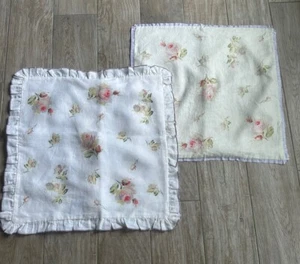 RALPH LAUREN SHELTER ISLAND FLORAL -18X18 Ruffle Linen Accent Pillow Cover Set - Picture 1 of 13