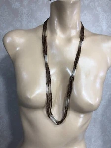 Boho Multi Perlen Strang Damen Lange Halskette - Bild 1 von 4