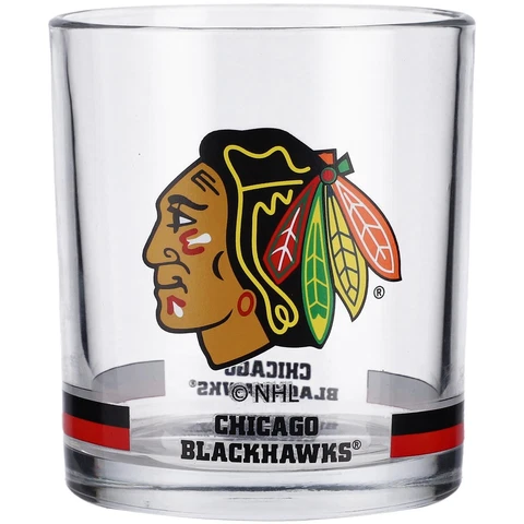 Chicago Blackhawks 10oz. Banded Rocks Glass Cover