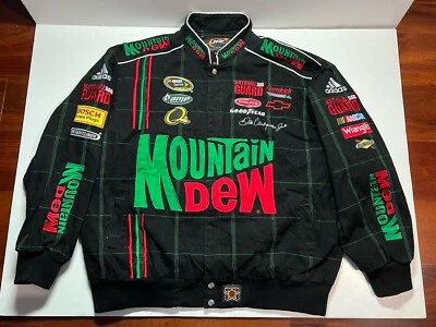 Dale Earnhardt Jr Mountain Dew Racing Jacket XL Nascar Jeff Hamilton Foto 1 de 4