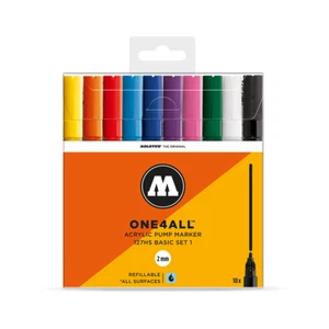 JUEGO DE BOLÍGRAFOS MARCADORES DE DIBUJO MOLOTOW ONE4ALL 127HS 10 PIEZAS - JUEGO BÁSICO 1 - Imagen 1 de 3
