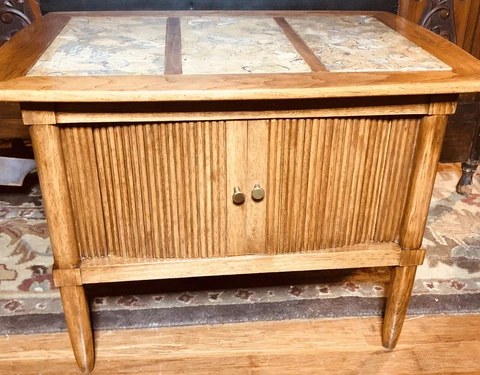 Modern Side Table Tomlinson Sophisticate Collection With tambour Doors Cover