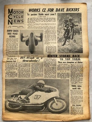 Motor Cycle News - 7 August 1963 - Hallett Cup, Oulton Park - Vintage Newspaper - Image 1 of 4