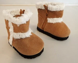 Gingerbread Tan Boots with Faux Fur Trim Fits 18inch American Girl Dolls - Picture 1 of 1