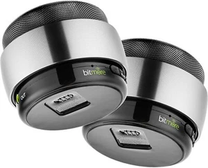 Bitmore e-Wave Bluetooth kabelloser tragbarer Stereo-Lautsprecher - silber - Bild 1 von 3