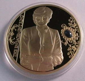 2012 DIANA HER LIFE IN JEWELS ENGAGEMENT RING BLACK SAPPHIRE PROOF MEDALLION - Picture 1 of 5
