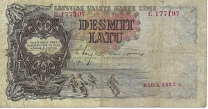 Latvia 10 Latu 1937 - Picture 1 of 2