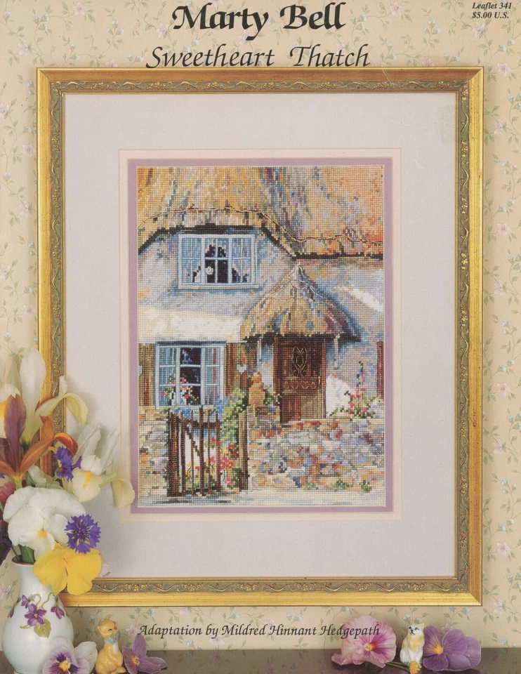 Marty Bell Sweetheart Thatch Pegasus Hedgepath Counted Cross Stitch Pattern - Image 1 of 1