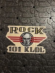 KLOL 101 FM Houston rock n roll decal 1980s Silver / Chrome Head P - Picture 1 of 4