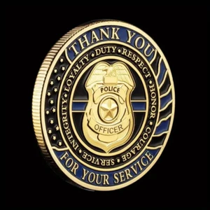 Polizist (Danke) Challenge Coin Top Geschenk - Bild 1 von 3
