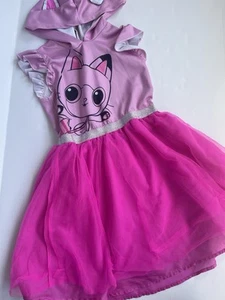 Gabby’s Dollhouse Girls Dress Hooded Cat Size 10 Pink - Picture 1 of 6