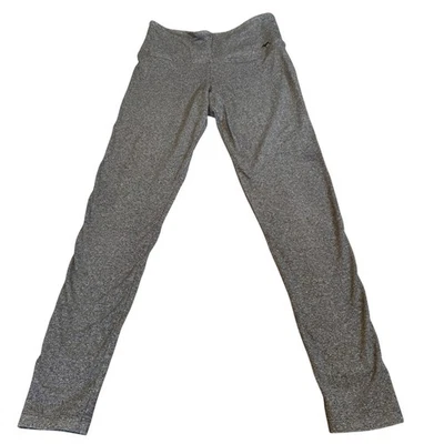 Victoria's Secret ROSA Yoga Leggings Gris Jaspeado Plegable Cintura M Elástico Foto 1 de 4