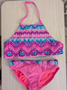 wonder nation Girls 2 piece swimsuit size XL 14-16 multicolor - Picture 1 of 14