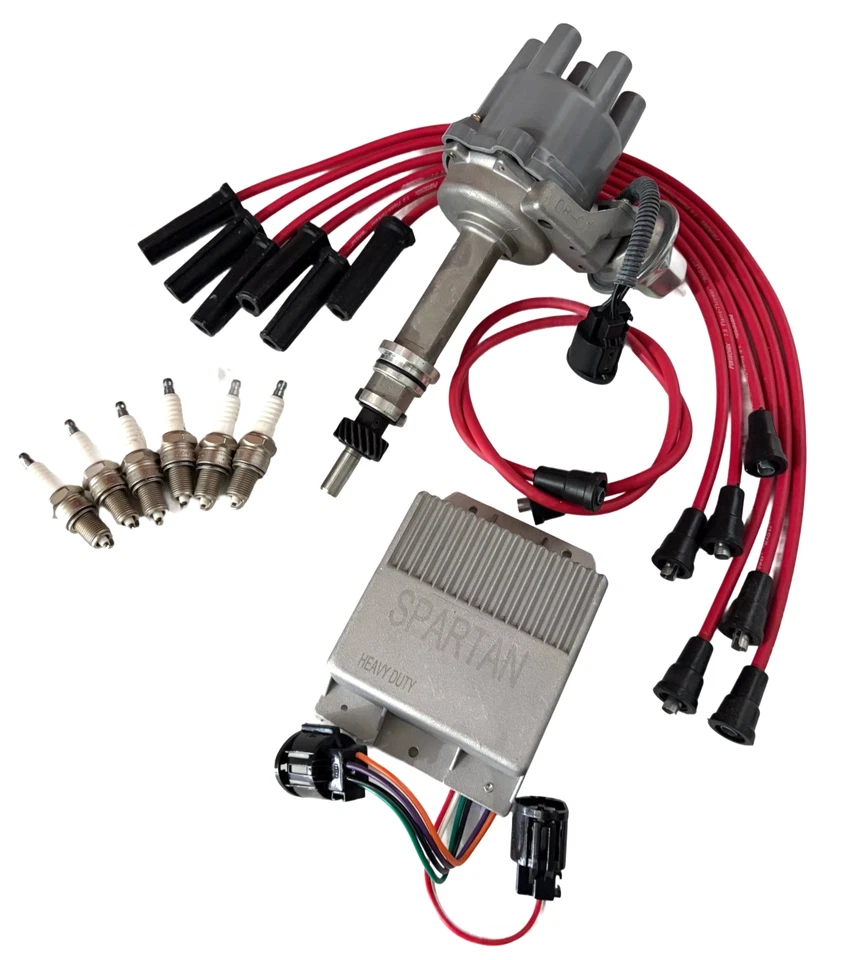 DISTRIBUIDOR + CABLES + BUJÍAS + MÓDULO CAMIONETAS FORD V6 171 CID 2.8L 1975-1984 Foto 1 de 4