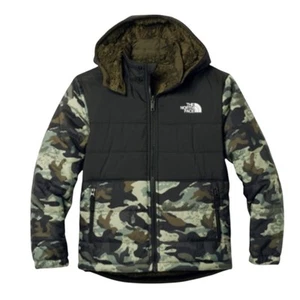 The North Face Kids Reversible Mount Chimbo Puffer Jacket Boys Medium Camo Green - Picture 1 of 16