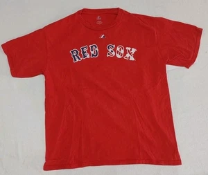Boston Red Sox T-Shirt Red Kevin Youkilis #20 Majestic Tshirt Adult Size Large - Picture 1 of 5