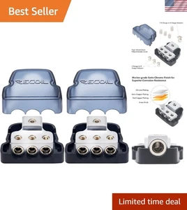 High-Performance 3 Way Power/Ground Block - 2 Pack for Amplifier Connection - Picture 1 of 8