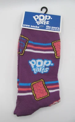 NWT SHOE SIZE 6-12 MEN'S CREW SOCKS ~ POP-TARTS - Image 1 of 3