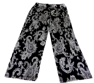 White House Black Market Women's Pants Paisley Wide Leg Knit Trouser sz  XL NWT - Picture 1 of 6