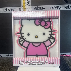 "HELLO KITTY" Pink LED Wall Art Acrylic Pink LED Accents DieCut - Picture 1 of 15