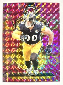 2024 Mosaic TJ Watt Pink Camo Prizm Refractor SP Parallel 188 Pittsburg Steelers - Bild 1 von 12