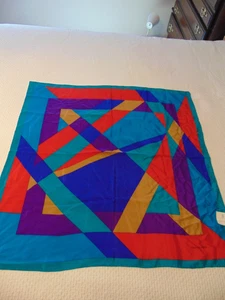 Vintage Bill Blass Seidentuch quadratisch 30" mal 30" geometrisch neu mit Etikett - Bild 1 von 3