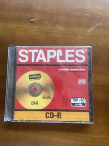 STAPLES RECORDABLE COMPACT DISC NEW IN JEWEL CASE C5 - Picture 1 of 2