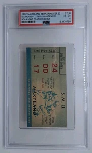 Esbozo de boleto Maryland v SMU 1962 Hayden Fry primer juego HC PSA 6 uno de uno  - Imagen 1 de 12
