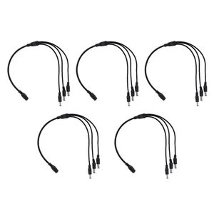 5Pack 1:3 DC Power Splitter Cable Cord 1 Female to 3 Male 5.5x2.1mm 12V Port - Picture 1 of 12