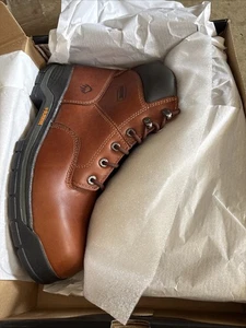 WOLVERINE W04904- Size 12 Men's HARRISON 6'' Brown Leather Work Boots STEEL TOE - Picture 1 of 4