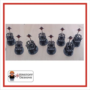 Star Wars Legión Estilo Ciencia Ficción (POI) x 8 Gris Oscuro MDF Pintado - Imagen 1 de 3