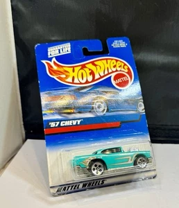 Chevy Hot Wheels '57 1999 coleccionista no. 105 Die-Cast escala 1:64 difícil de encontrar color - Imagen 1 de 4
