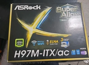 ASRock H97M-ITX/ac lga1150 Intel H97 Mini-ITX Motherboard WiFi CPU & RAM Combo - Picture 1 of 3