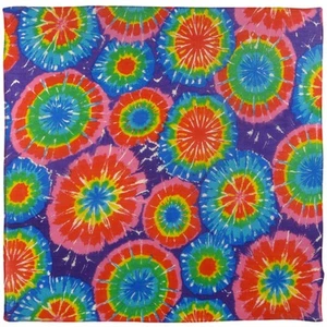 Mens Ladies Psychedelic Psy Colour Burst Tie Dye Bandana Bandanna Trance Goa ... - Picture 1 of 1