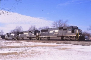 Original Fuji Railroad Slide NS Norfolk Southern #6592/6652/9380 Snow Action - Picture 1 of 1