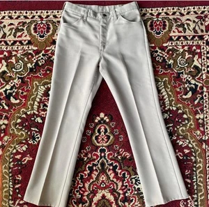 Vintage 70s wrangler flared boho tan talon zip trouser 34 - Picture 1 of 6