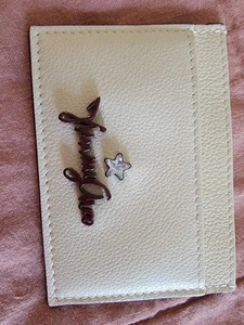 Jimmy Choo Dom Textured Leather Card Holder J000164415-DARK TAN/GUNMETAL - Picture 1 of 3