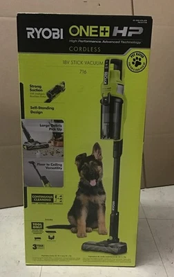 Ryobi ONE+ Yellow Stick Vacuum Cleaner (PBLSV716B) Free Shipping - Image 1 of 4