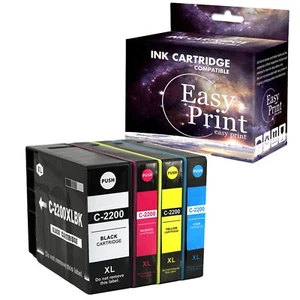 4PacK,BK CMY 2200XL PGI2200 Ink Cartridge for MB5020 MB5420 iB4020 Printer - Picture 1 of 2