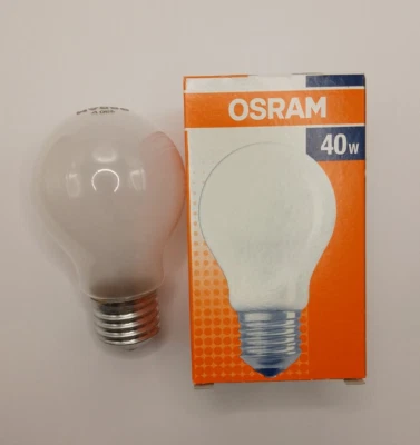 OSRAM E27 40W Matt Classic A Glühlampe Glühbirne Tropfen DIMMBAR! -Kein LED! - Bild 1 von 4