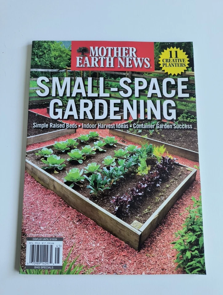Small Space Gardening ~ Mother Earth News Magazine 2024 ~ 11 Creative Planters Foto 1 de 1