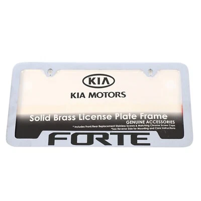 Marco de matrícula Forte genuino Kia 2010-2018 - cromo - logotipo inferior UR010-AY100UC Foto 1 de 4