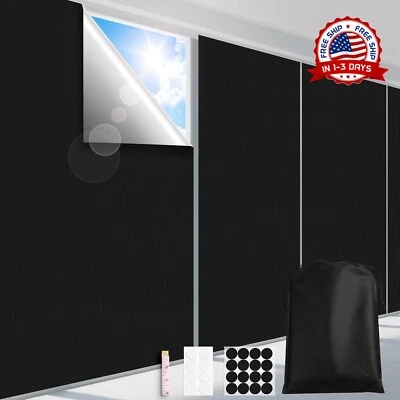 Cortinas opacas portátiles de 40 дюймов x 57 дюймов, 100 % opacas para ventanas - Изображение 1 из 4