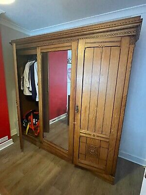 Antique Wardrobe Solid Wood • 338.55£