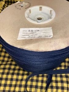 500 Yard Continuous Coil Zipper Chain Unfinished Navy 7/16 Tape S-40 - Picture 1 of 12