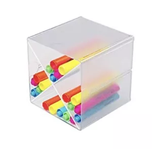 Source One Deluxe Desk Organizer Frosted Acrylic - Picture 1 of 4