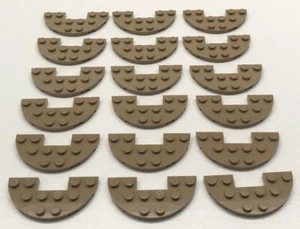 18 Nuevo Lego Placo Bronceado Oscuro, Medio Redondo 3x6 con 1x2 Recorte Lote: 18646 - Imagen 1 de 1